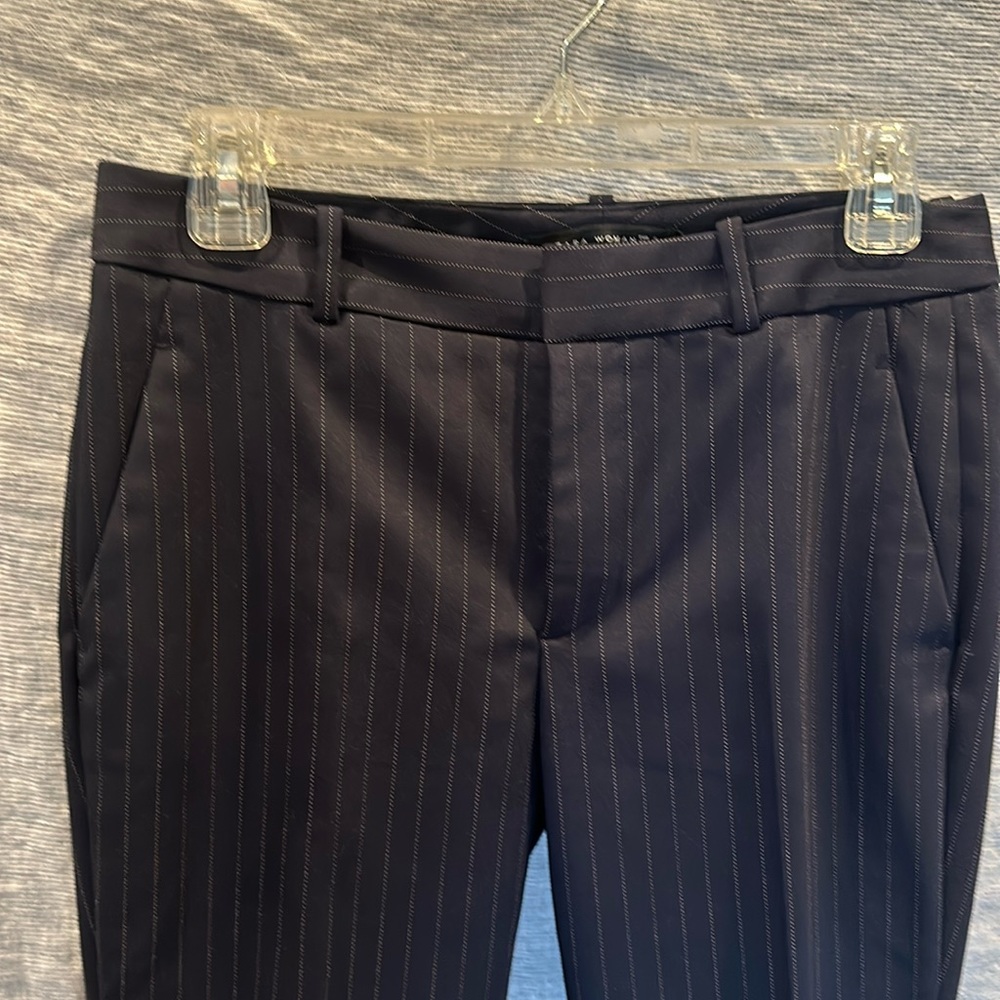 Navy pinstripes